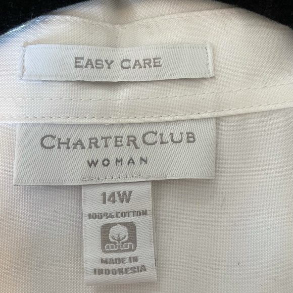 NWT Charter Club women’s button down top - Picture 3 of 5